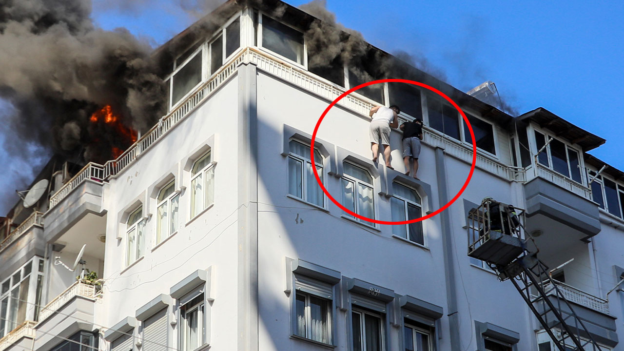 Dehşet dakikaları! Metrelerce yüksekte çaresizce kurtarılmayı beklediler!