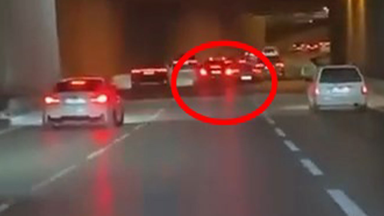Lüks araçla kaza yapıp kaçtı! O anlar kamerada