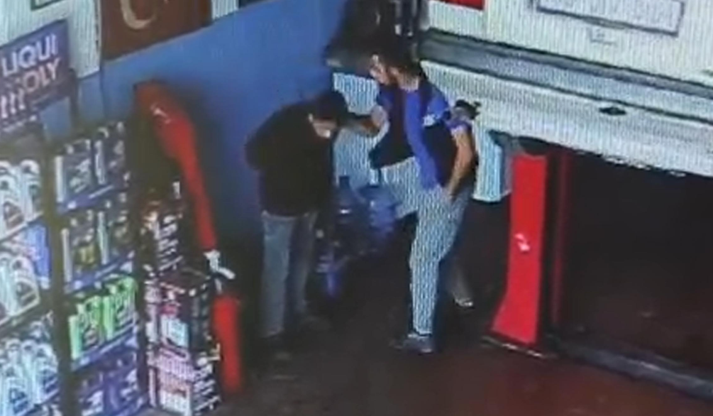 MESEM öğrencisine iş yerinde şiddet kamerada!