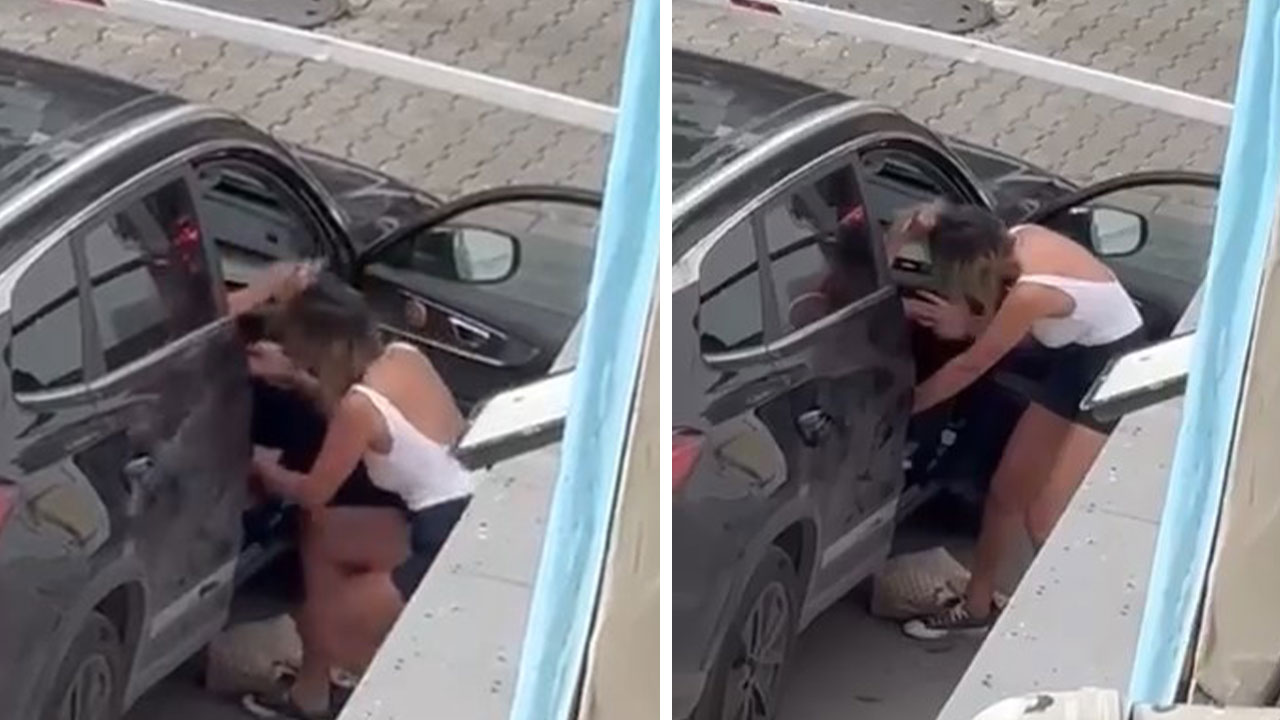 Kadıköy'de iki kadın birbirine girdi! Saç saça baş başa kavga ettiler