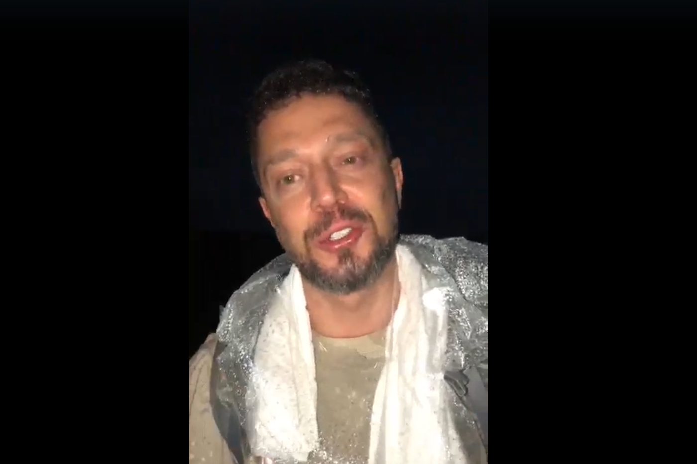 Selde mahsur kalan Murat Boz'dan polislere: Allah sizden razı olsun!