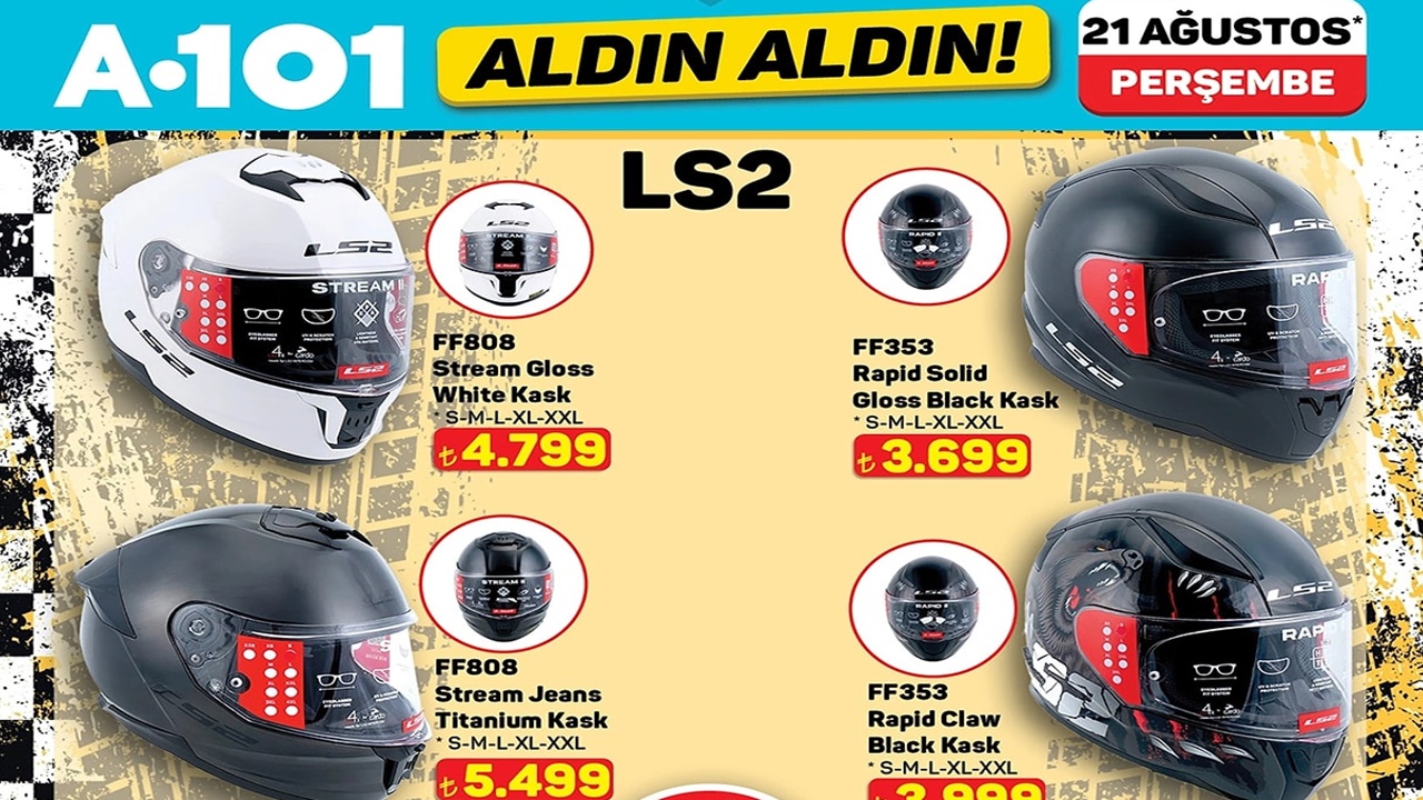 A101 Motosiklet Ekipmanları Satılıyor: Yohe Kasklar ve Yeni İnterkom Fiyatlarında İndirim