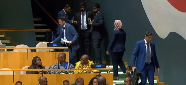 Cumhurbaşkanı Erdoğan konuşurken İsrailli heyet salondan ayrıldı!